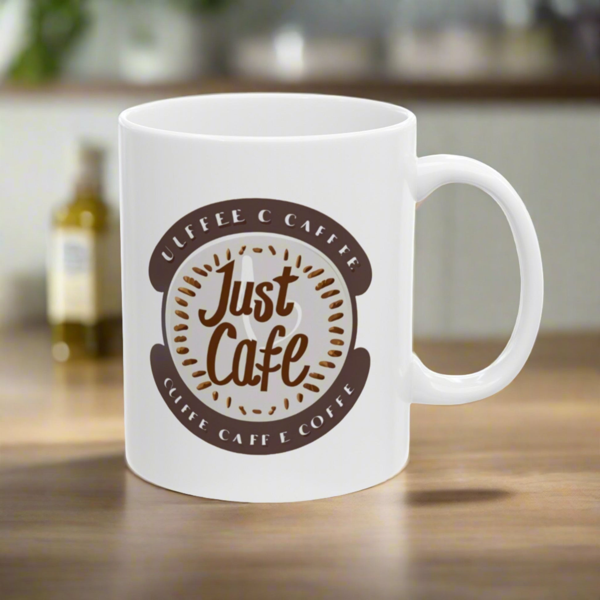 Just Cafè White Coffee Mug, (11oz) - Just Grace Ceramics