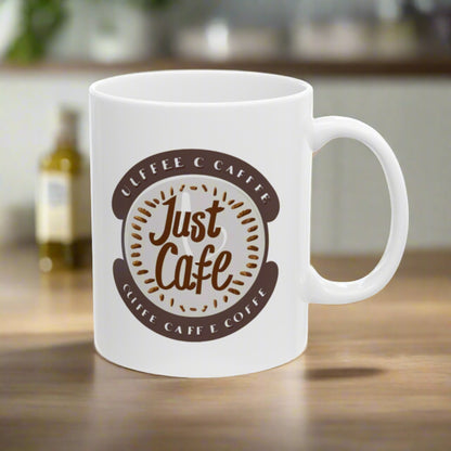 Just Cafè White Coffee Mug, (11oz) - Just Grace Ceramics