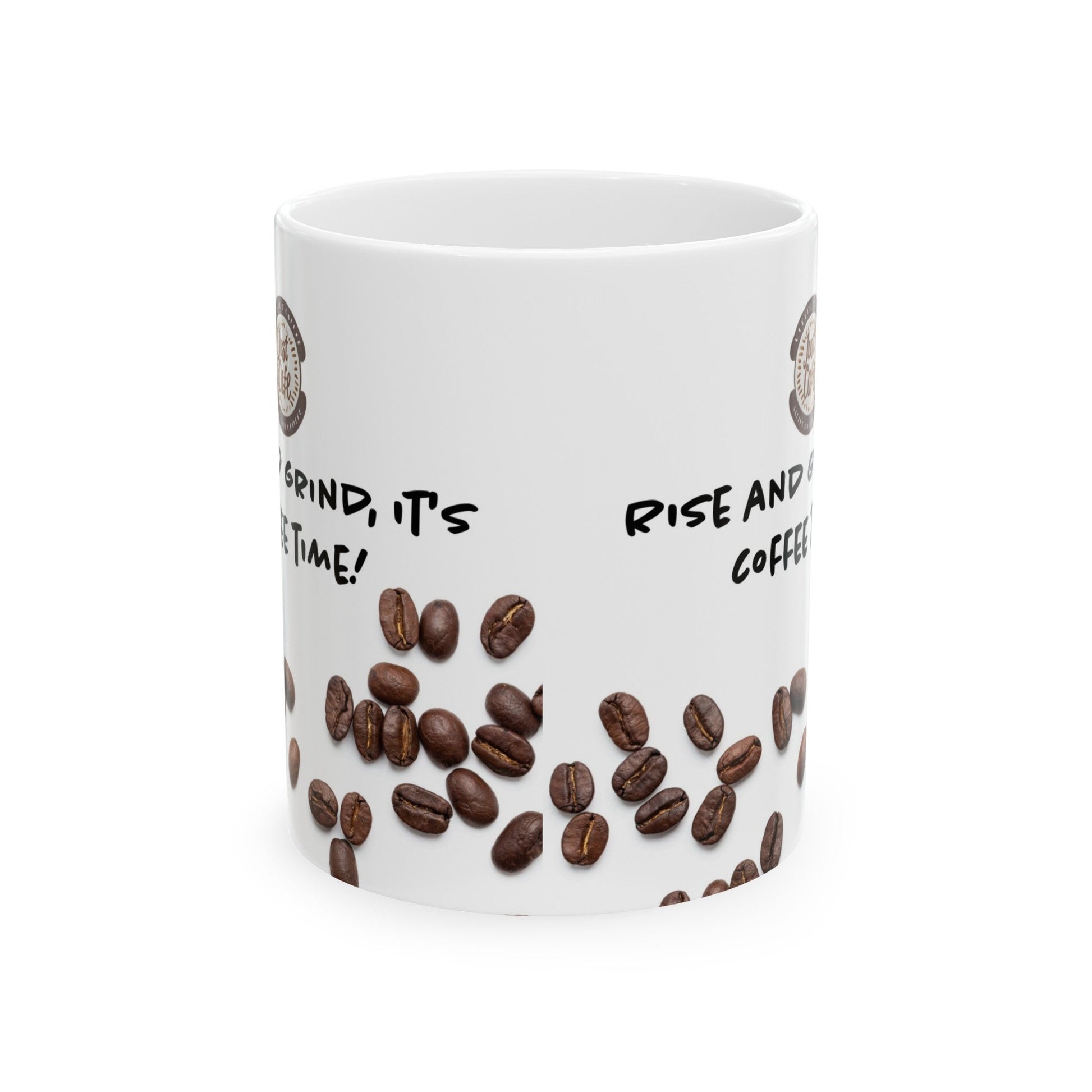 Rise & Shine it's Coffee Time Ceramics Coffee Mug (11oz) - Just Grace Ceramics